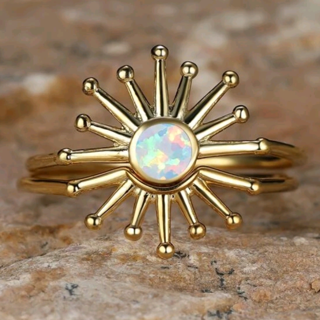 Opal Sun Ring